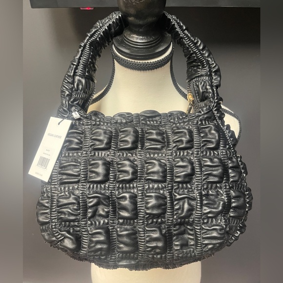 JASON Wu Fay Bubble Baguette Shoulder Bag Black Vegan Leather NWT Purse - Picture 2 of 10